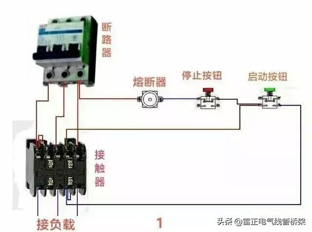 常用交流接触器实物接线彩图，简单明了，一目了然，建议收藏
