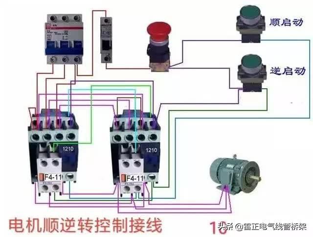 常用交流接触器实物接线彩图，简单明了，一目了然，建议收藏